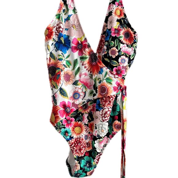 Johnny Was Mirror and Evening Palace Wrap 1-Piece Swimsuit Sz S NWT $225 - Picture 4 of 11